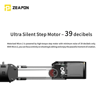 Zeapon elektros Micro 2 kameros geležinkelių slankiklį nešiojamų aliuminio lydinio geležinkelių slankiklį už Easylock 2 slim mount su vienu veidrodis