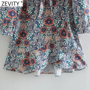 Zevity Naujas Moterų Derliaus Kryžiaus V Kaklo Totem Gėlių Spausdinti Lankas Varčias Kimono Suknelę, Moterų Ilgas Rankovėmis Raukiniai Vestido Medžiaga DS4698
