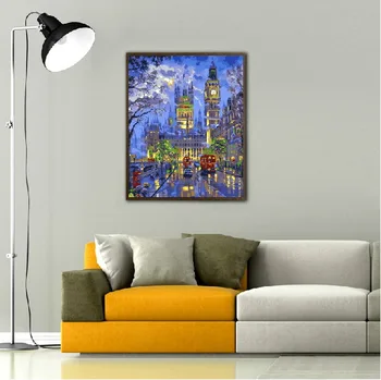 Įrėminti paveikslą pagal skaičių dažymas pagal numerius, namų dekoro, sienų dekoras nuotrauką naftos tapyba ant drobės spalva 22 naktį londone