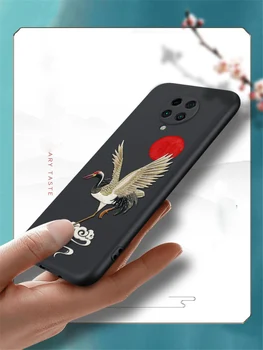 Įspausti Telefoną atveju Xiaomi pocophone f2 pro Dangtelį Kanagawa Bangų 3D Reljefo Atveju XIAOMI poco f2 pro