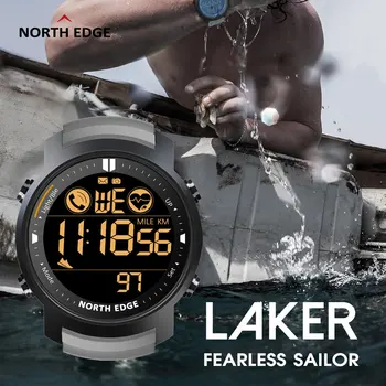 ŠIAURĖS KRAŠTO Laker Smart Watch Vyrų Vandeniui 50M Plaukimo Veikia Sporto Pedometer Chronometras Smartwatch 