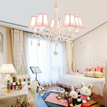 Šiaurės led šviestuvo su audinio umbra už kambarį rožinė lubų šviestuvai apšvietimas, modernios baltos spalvos pakabukas lempa miegamasis