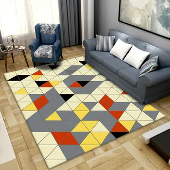 Šiaurės šalių mados minimalistinio kilimų kambarį miegamojo lovos geometrinis grindų kilimėlis, kavos staliukas, sofa apdaila namo kilimas