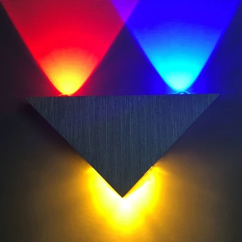 Šiuolaikinių LED trikampis sienos lempos aliuminio sienos lempos 3w9w bar hotel miegamųjų namo koridoriaus apdailos, lempos tvirtinimo prie sienos 110v220v