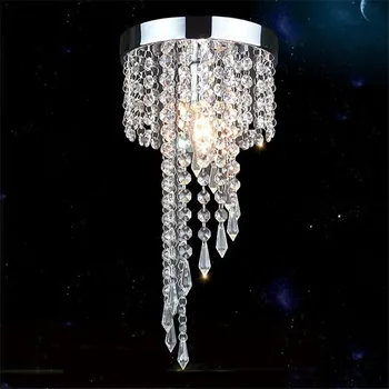 Šiuolaikinės chromo/Aukso blizgesio Kristalų LED lubų šviesos apšvietimo Šviestuvas Lubų Lempa Kristalai plafondlamp lampadari avizeler