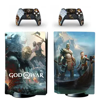 Žaidimas God of War PS5 Standartinio Disko Leidimas Odos Lipdukas, Decal Padengti 5 PlayStation Konsolės & Valdytojas PS5 Odos, Vinilo Įklijos