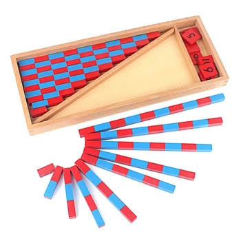 Žaislai Mažų Skaitmeninių Stick Matematikos Raudona ir Mėlyna Stick Matematikos Žaislai, Mokytis ir Mokyti Klasikinis Medinis ikimokyklinio Ugdymo Žaislai