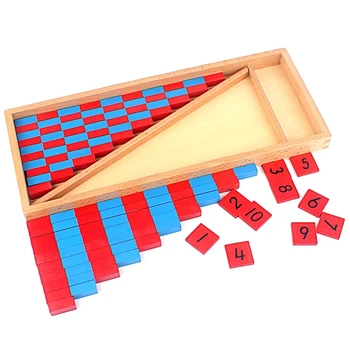 Žaislai Mažų Skaitmeninių Stick Matematikos Raudona ir Mėlyna Stick Matematikos Žaislai, Mokytis ir Mokyti Klasikinis Medinis ikimokyklinio Ugdymo Žaislai