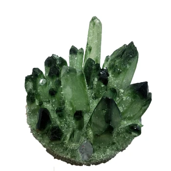 Žalia Kvarco Kristalų Sankaupos Natūralus Kvarco Mineralų, Akmenų Gydomųjų Pavyzdys