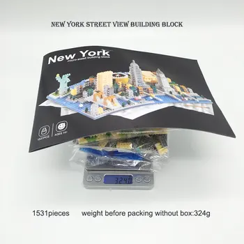 Žinomų Architektūros Blokai Pasaulio Klasikinių Miesto Niujorkas, Londonas 3D Modelį Statybos Vaikams, Žaislai, Dovanos, Plastmasės Mini Plytų