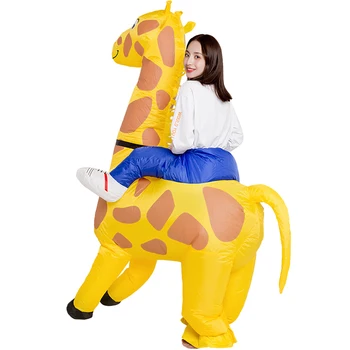 Žirafa Pripučiamas kostiumas Cosplay kostiumų Juokinga Oro Susprogdinti Kostiumas Fantazijos Šalis kostiumas Helovinas Fancy Dress Kostiumai Suaugusiems