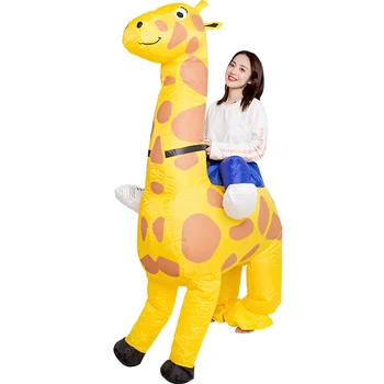 Žirafa Pripučiamas kostiumas Cosplay kostiumų Juokinga Oro Susprogdinti Kostiumas Fantazijos Šalis kostiumas Helovinas Fancy Dress Kostiumai Suaugusiems