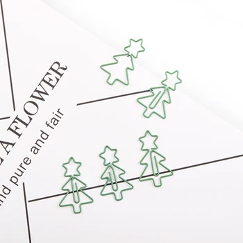 žvaigždė Kalėdų Eglutės formos Popieriaus sąvaržėlės Kūrybos Planuotojas Įrašus Paperclips Knygos Įrašai, Dekoratyvinės Raštinės Sąvaržėlės Įrašus
