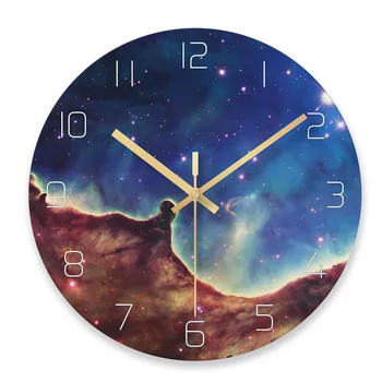 Žvaigždėtas Dangus Sieninis Laikrodis Visata, Galaktika Tylus Judėjimas Sieninis Laikrodis Vaikų Kambario Muziejaus Dekoratyvinis Kvarcinis Laikrodis Kabo Laikrodis