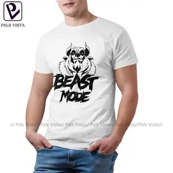 Žvėris Marškinėliai Beast Mode T-Shirt Mielas Trumpas Rankovėmis Tee Marškinėliai Medvilnės Atspausdinti Streetwear Plius dydis Mens Marškinėlius